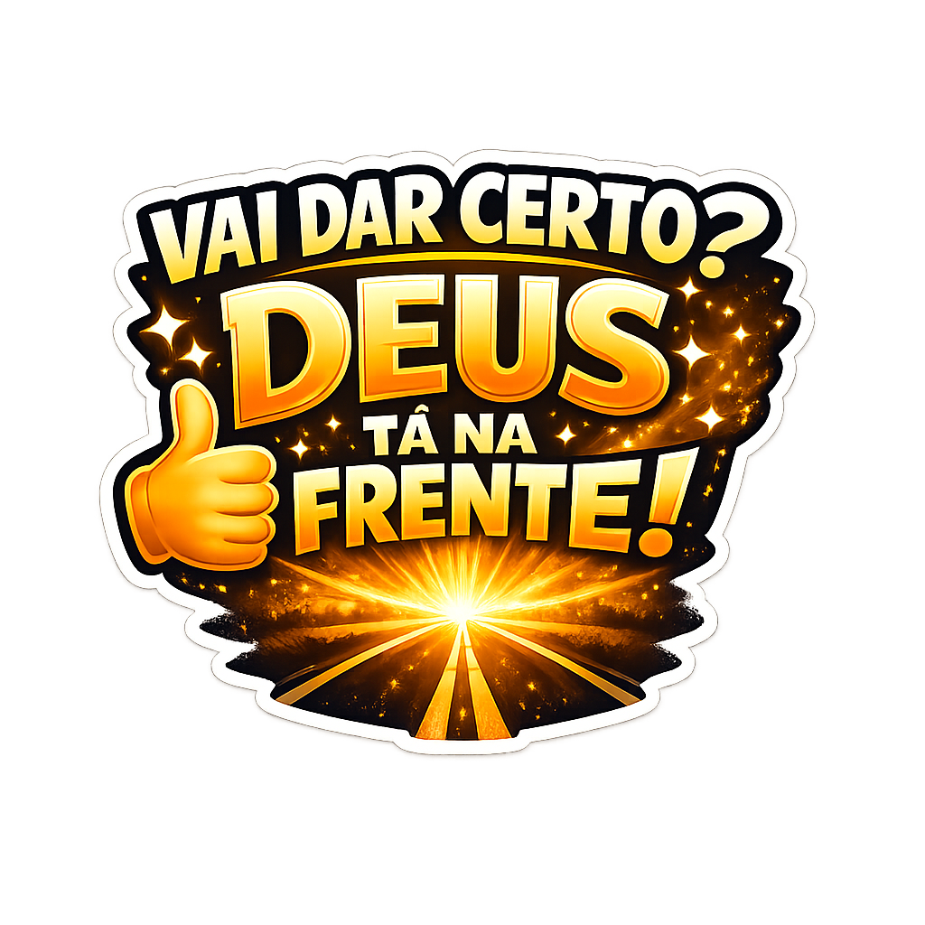Figurinha Vai dar certo, Deus está na frente