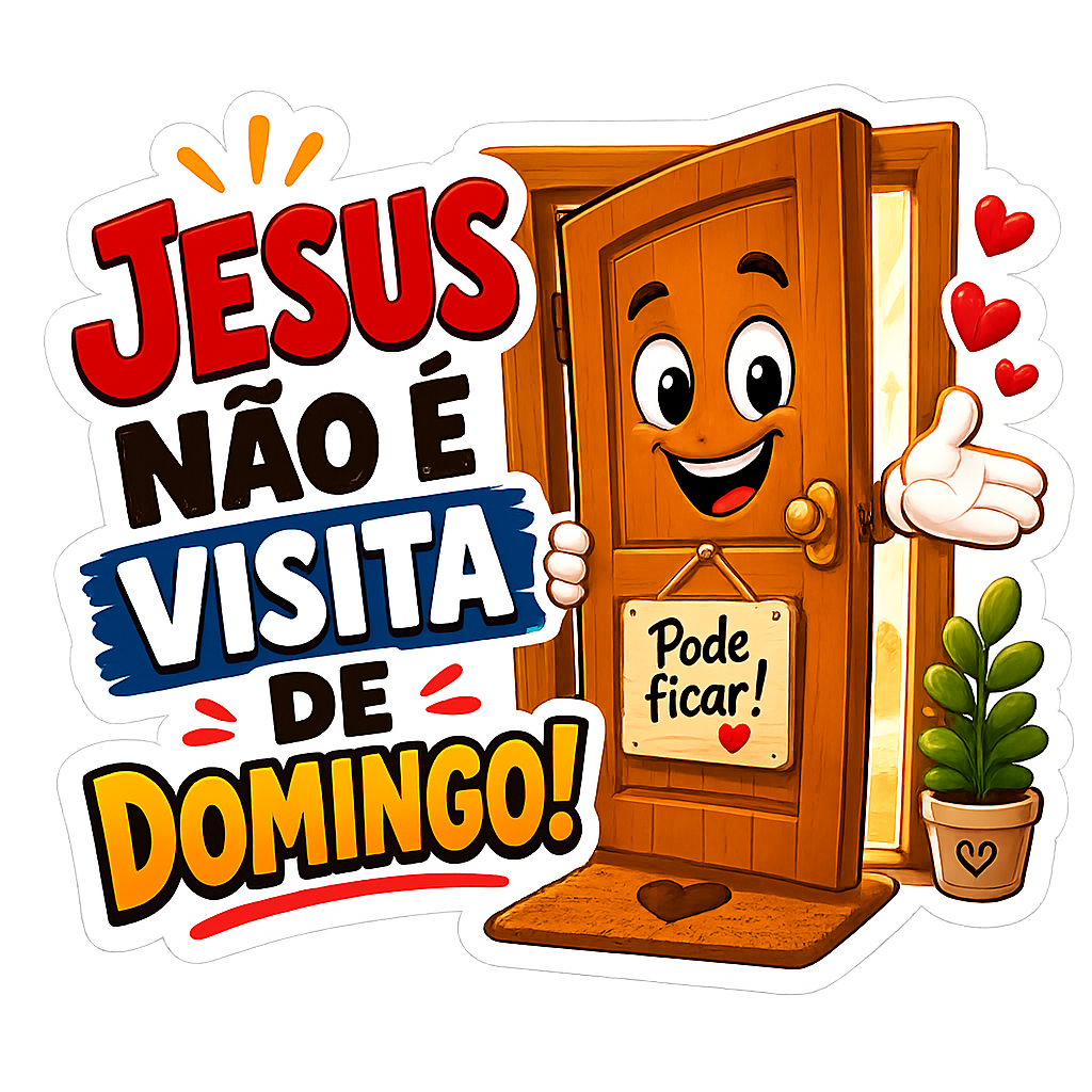 Figurinha Jesus não é visita de domingo!