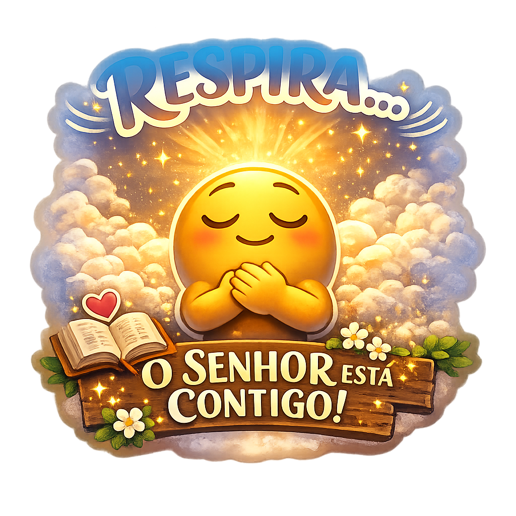 Figurinha Respira, o Senhor está contigo