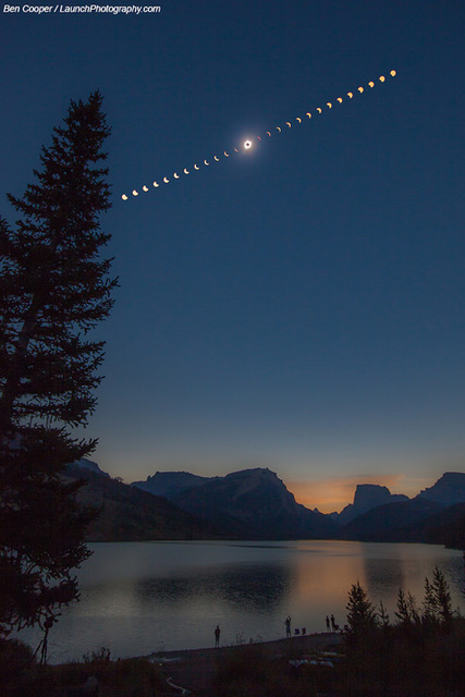 Um eclipse solar total sobre Wyoming