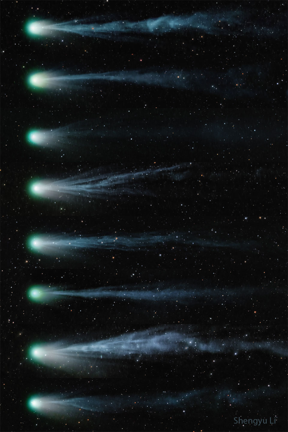 A mudança da cauda iônica do cometa Pons-Brooks