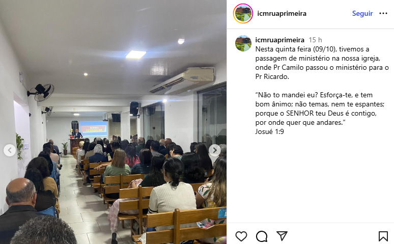 Passagem de Ministério - Rua Primeira RJ