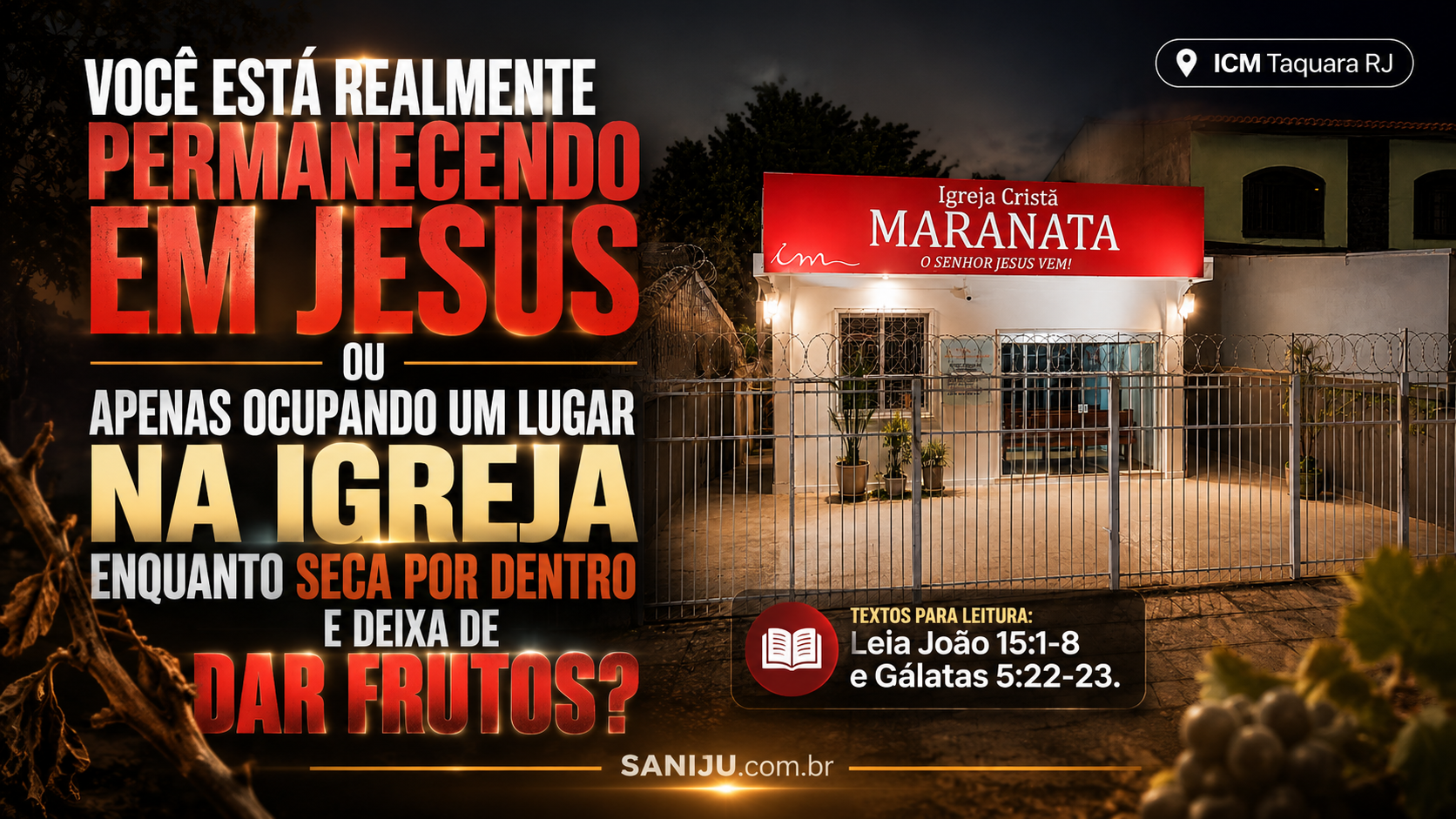 Pergunta reflexiva e teste bíblico do Portal Saniju