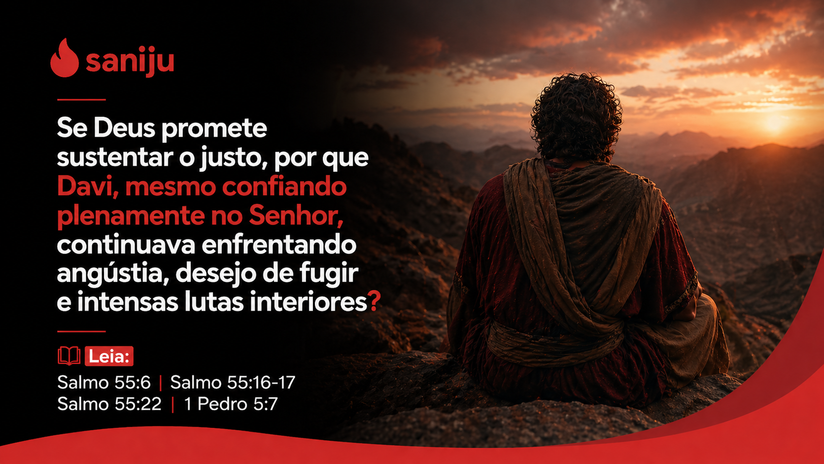 Pergunta bíblica sobre Davi, angústia e confiança em Deus