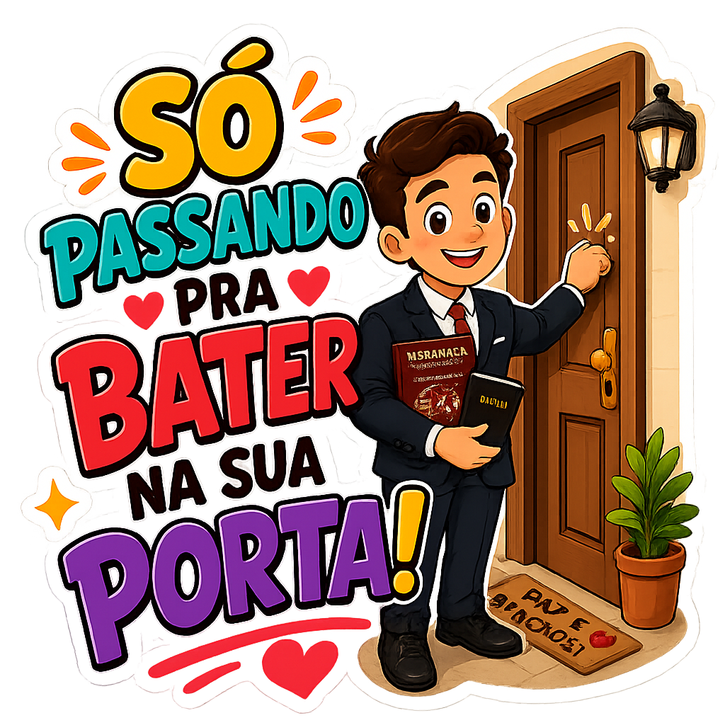 Figurinha Só passando pra bater na sua porta!
