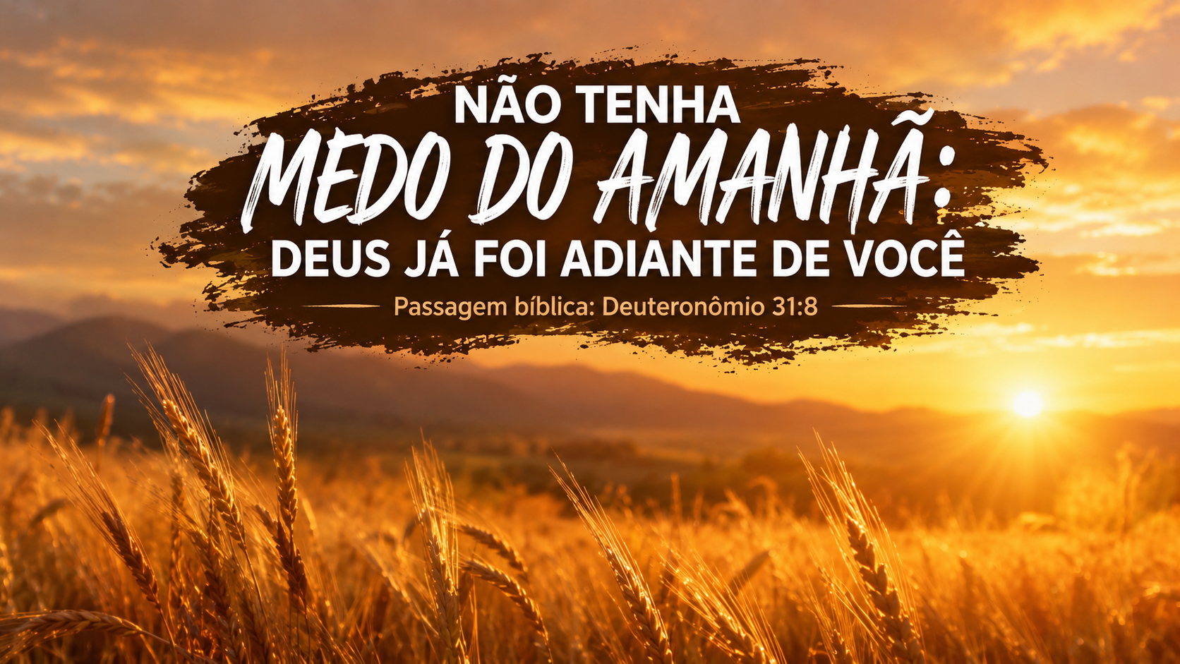 NÃO TENHA MEDO DO AMANHÃ: DEUS JÁ FOI ADIANTE DE VOCÊ