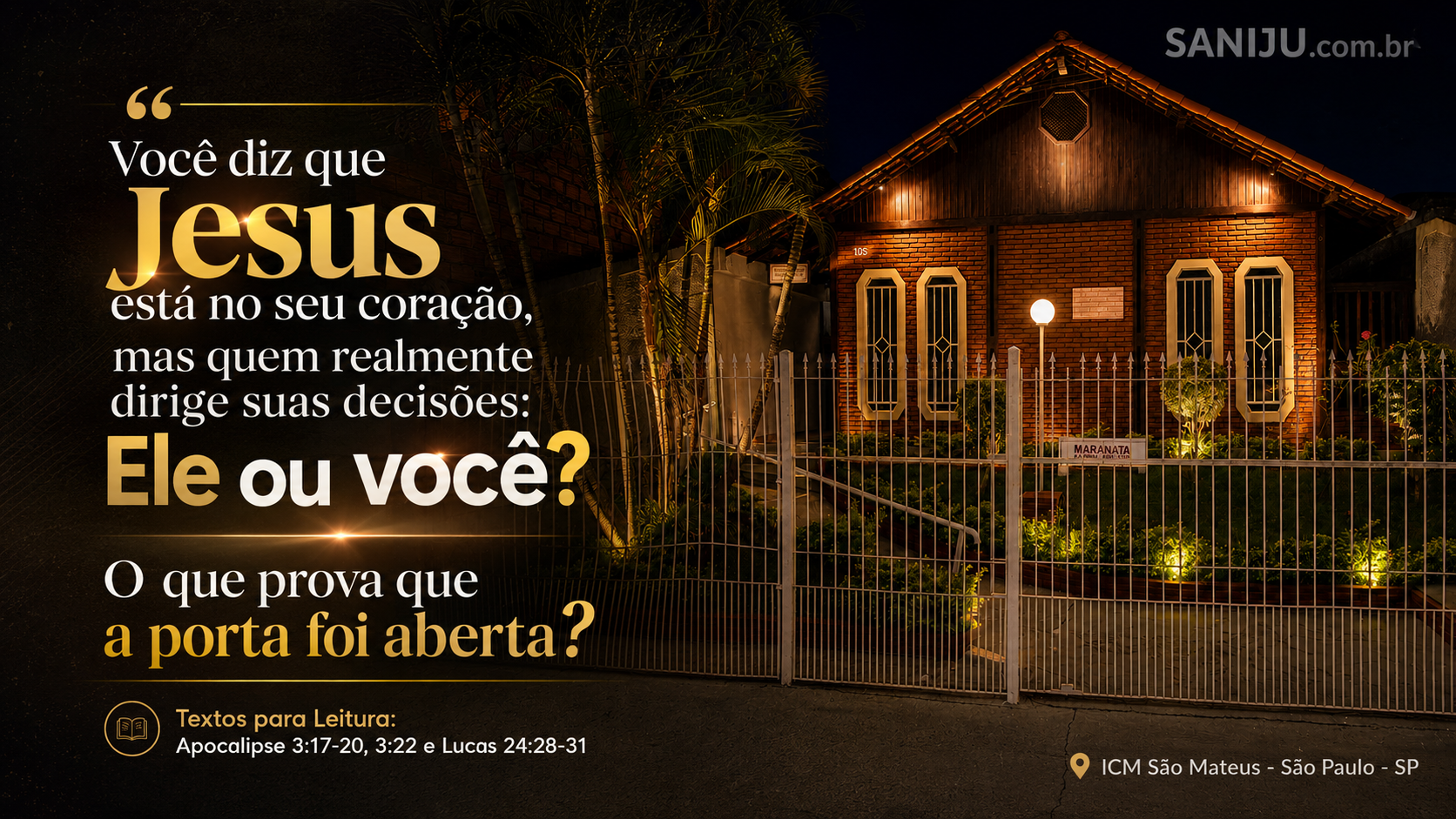 Reflexão bíblica: quem realmente dirige suas decisões, Jesus ou você?