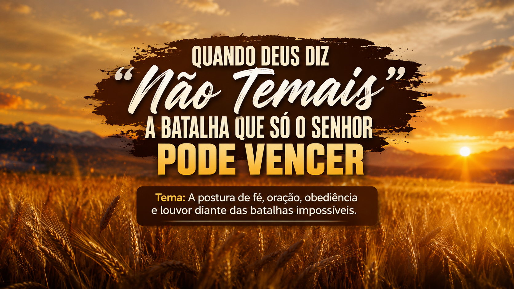 Quando Deus Diz “Não Temais”: A Batalha Que Só o Senhor Pode Vencer