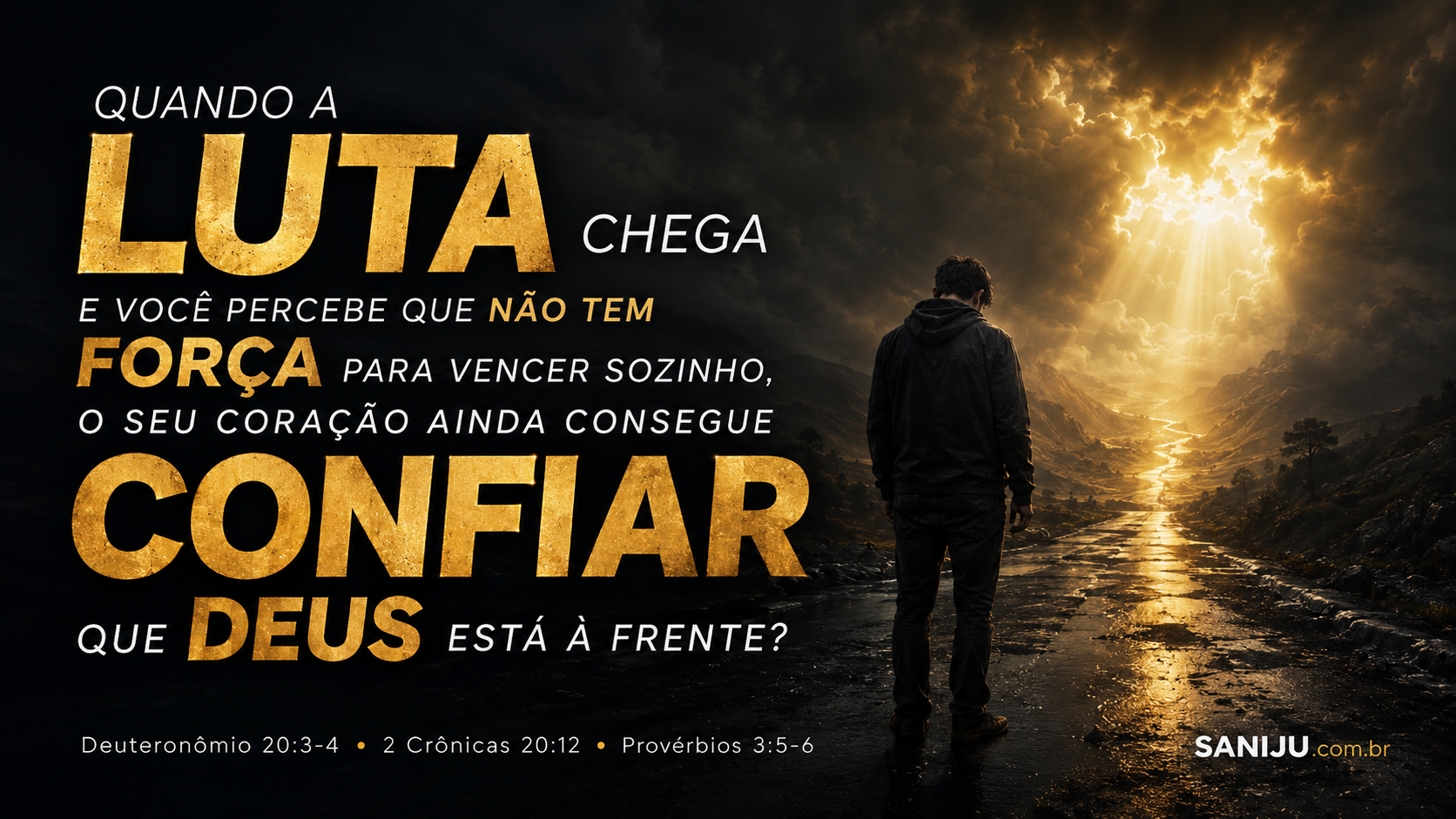 Quando a luta chega e você percebe que não tem força para vencer sozinho, o seu coração ainda consegue confiar que Deus está à frente?