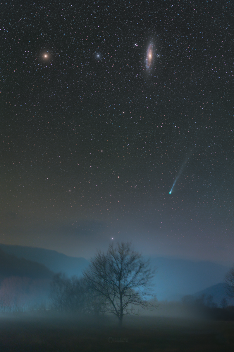 Cometa Pons-Brooks na Primavera do Norte