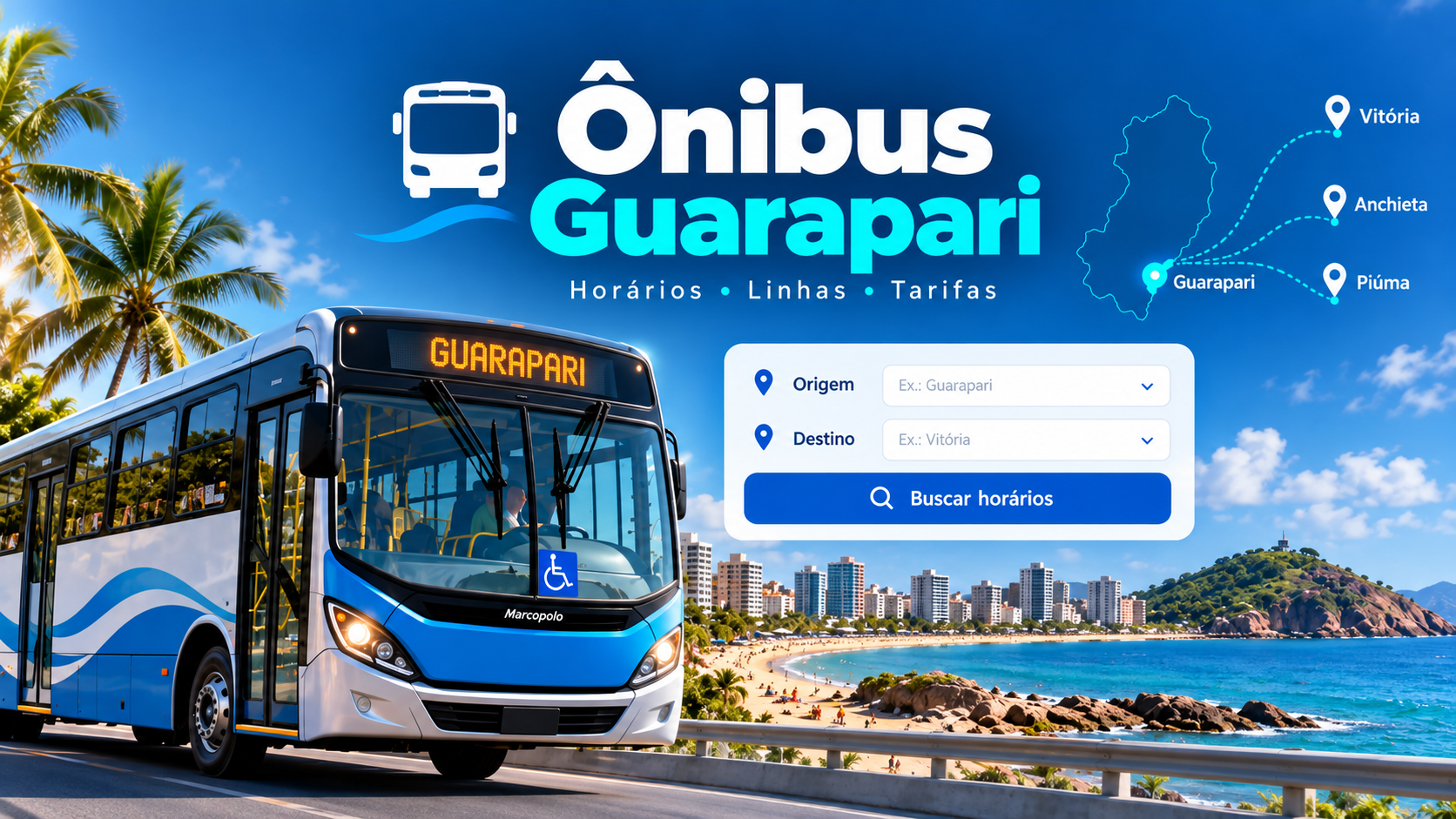 HORARIOS DE ONIBUS DE GUARAPARI: LINHAS, DESTINOS E TARIFAS - 15/09/2026