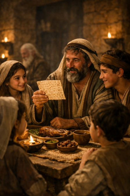 Celebração da Páscoa, lembrando o sangue do cordeiro