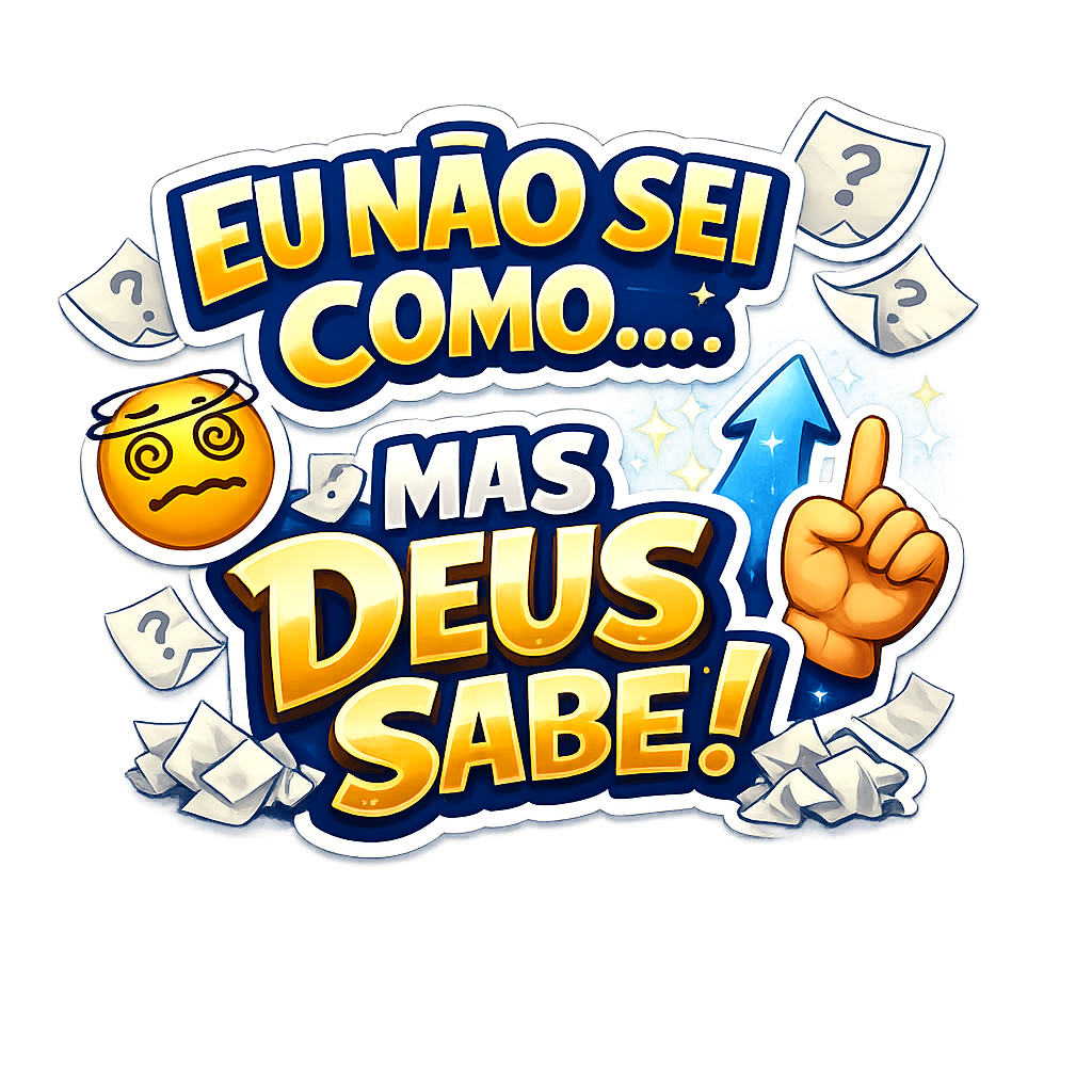 Figurinha Eu não sei como, mas Deus sabe