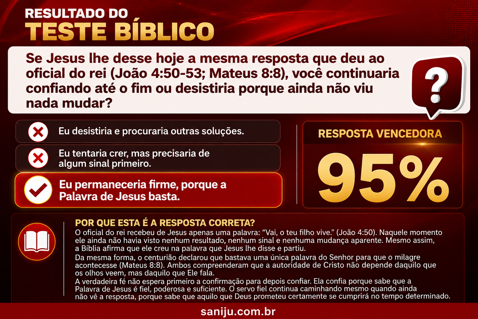 Resultado do Teste Bíblico